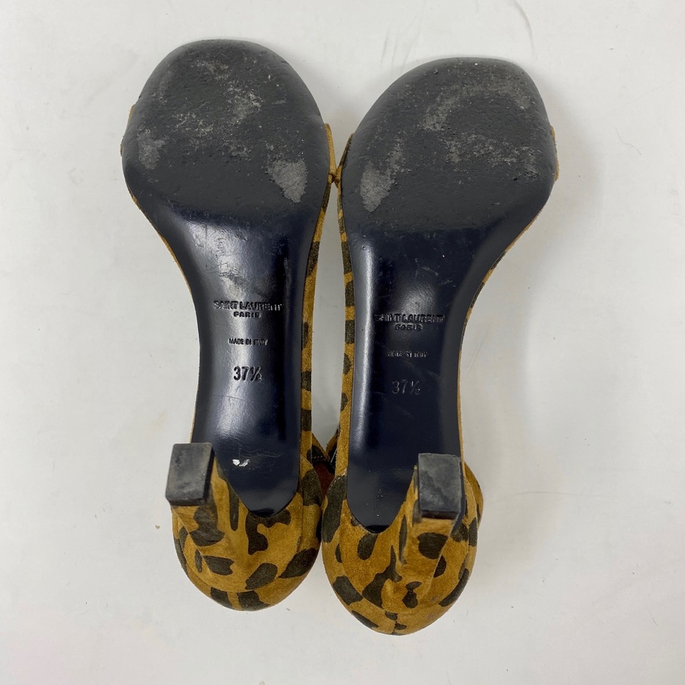 Saint Laurent (Ysl) Leopard Print Amber Sandals 3… - image 6